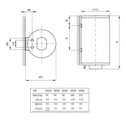 Bojler Dom inox 50l