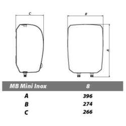Bojler Metalac Mini 8l Inox niskopritisni