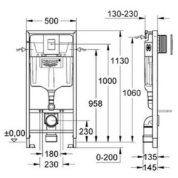 Grohe ugradni vodokotlic set 38772201 - Hrom taster