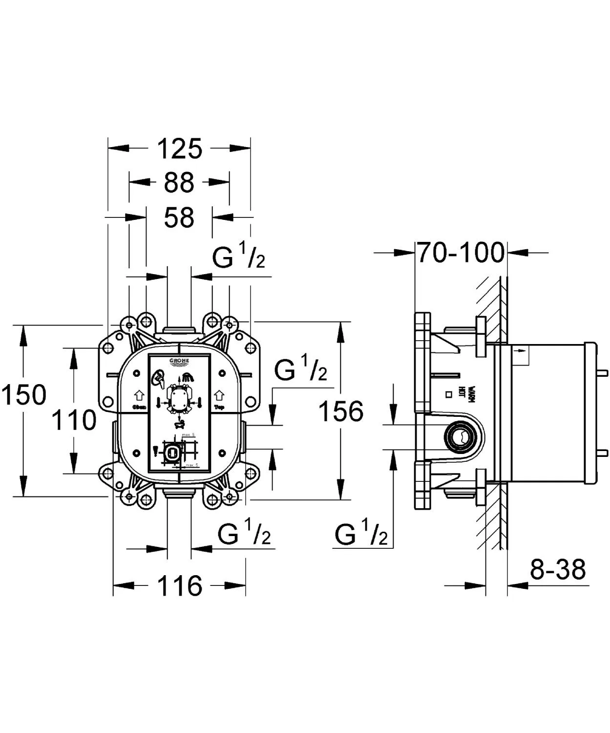 Grohe Rapido-E 35501000