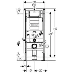 Geberit Duofix vodokotlić UP100 - Beli taster