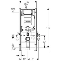 Geberit Duofix vodokotlić UP320 8cm