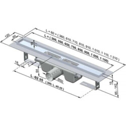 Alca plast tuš kanal APZ1 950mm