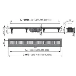 Alca plast tuš kanal APZ10 850mm