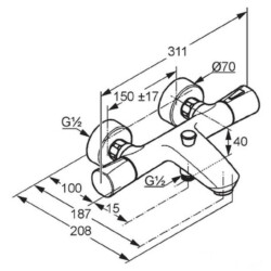 Kludi Zenta Termostat 351010538