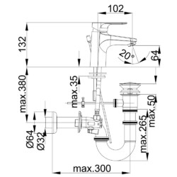 Herz Infinity I10 za lavabo sa nadsklopom UH00002