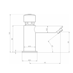 Herz Push P31 za lavabo bez mešača UH00029