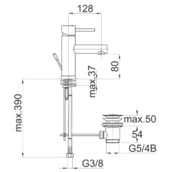 Herz Fresh F10 za lavabo sa nadsklopom UH00038