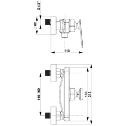 Herz Zen U40 za tuš kadu UH00430