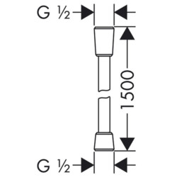 HansGrohe Tus crevo lsiflex ECO 1.50m 28184002