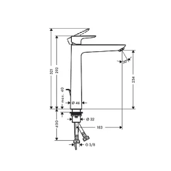 HansGrohe Talis E za lavabo 240 71716000
