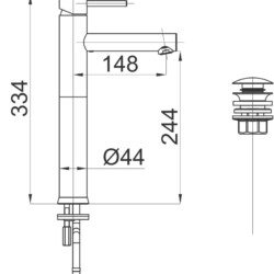 Herz Fresh F11 za lavabo sa nadsklopom UH00049
