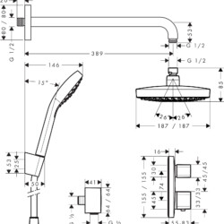 HansGrohe Ugradni set Design shower Croma Select E komplet 27294000