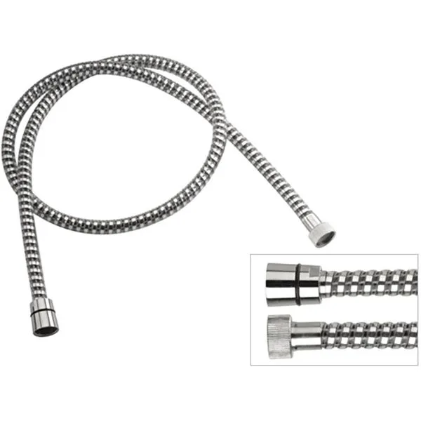 Remer tuš crevo Spyrolex atoxic pvc crno/hrom l,5m 334CNNC