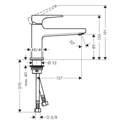HansGrohe Metropol za lavabo 100 duža lula sa podsklopom 74502000