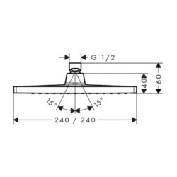 HansGrohe Tuš ruža Crometta E 240 1F hrom 26726000