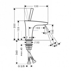 HansGrohe Pura Vida za lavabo 100 bela 15075400