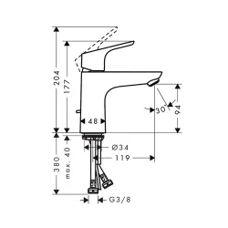 HansGrohe Focus za lavabo 100 31607000