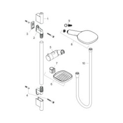 HansGrohe Klizna šipka set Raindance Select E 120 3F 90cm tuš ručica bela 26621400