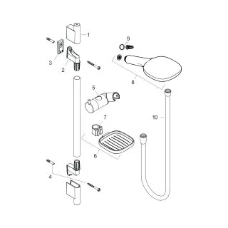 HansGrohe Klizna šipka set Raindance Select E 120 3F 90cm tuš ručica bela 26621400
