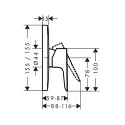 HansGrohe Talis E maska za tuš bez prebacivača 71765000