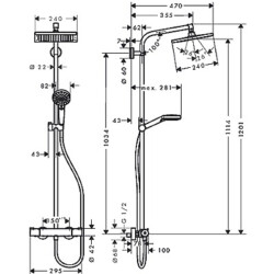 HansGrohe Crometa Tuš set E 240 1F hrom 27271000