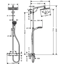 HansGrohe Crometa Tuš set E 240 1F hrom 27271000
