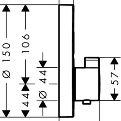 HansGrohe maska za tuš 2F okrugla 15743000
