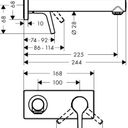 HansGrohe Talis S maska za lavabo sa izlivom 72111000