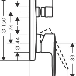 HansGrohe Vernis Bland maska za tuš sa prebacivačem 71466000
