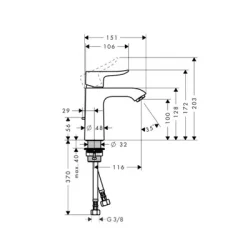 HansGrohe Metris za lavabo 110 31080000