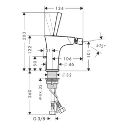 HansGrohe Pura Vida za bide bela 15270400