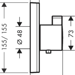 HansGrohe maska za tuš 1F kocka 15760000