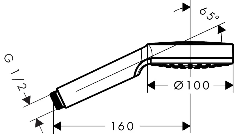 HansGrohe Tuš ručica Crometta 1F bela 26331400
