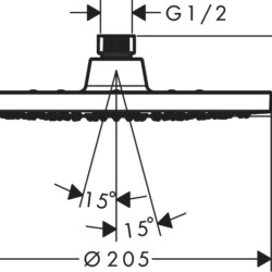 HansGrohe Tuš ruža Vernis Blend 200 1F 26271000