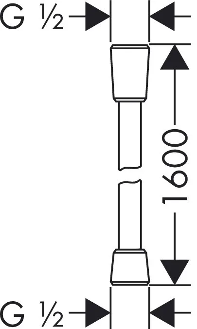 HansGrohe Tus crevo Isiflex 1,60m 28276000