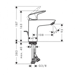 HansGrohe My Cube za lavabo L 71011000