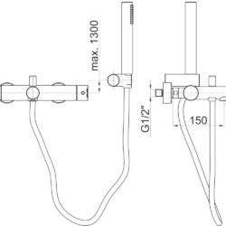Herz Fresh F30 za kadu sa tuš ručicom UH00337