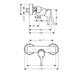 HansGrohe Talis S za tuš kadu 72600000