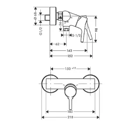 HansGrohe Talis S za tuš kadu 72600000
