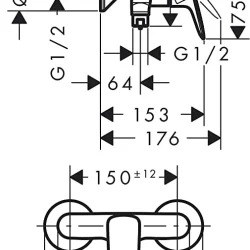 HansGrohe My Cube za tuš kadu 71261000