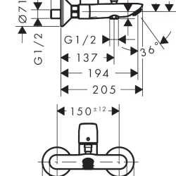 HansGrohe Logis za kadu 71400000