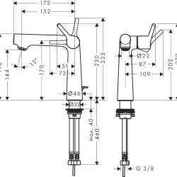HansGrohe Talis S za lavabo 140 72113000