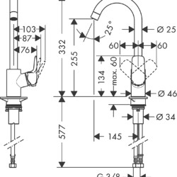 HansGrohe My Cube za sudoperu L 13816000