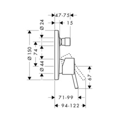 HansGrohe Talis maska za tuš sa prebacivačem 32475000