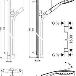 HansGrohe Klizna šipka set Pura Vida 3F komplet 27853400