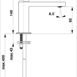Herz SQ Black Q10B za lavabo UH00057B