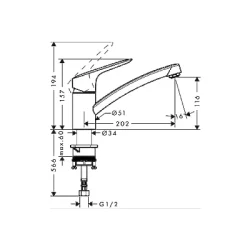 HansGrohe Logis za sudoperu 120 71830000
