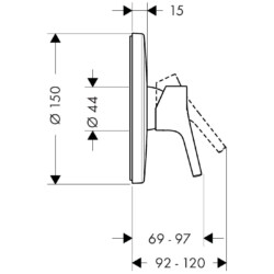 HansGrohe Talis S maska za tuš bez prebacivača 72605000
