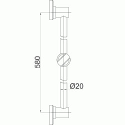 Herz Klizna šipka Hrom sa držačem sapuna UH12652